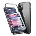 iPhone 11 Magnetisch Cover met Gehard Glas - Zwart