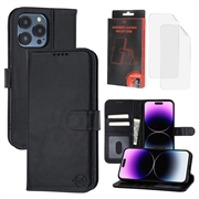 iPhone 14 Pro MyTPhone CardMate Leren Portemonnee Hoesje