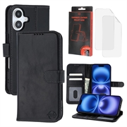 iPhone 16 Plus MyTPhone CardMate Leren Portemonnee Hoesje