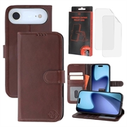 iPhone Air MyTPhone CardMate Leren Portemonnee Hoesje - Donkerbruin