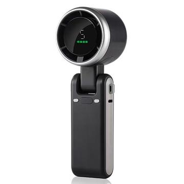 N607 Opvouwbare Turbo handheld ventilator met riem - Zwart
