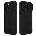 Nillkin Qin Pro iPhone 14 Pro Max Flip Cover - Zwart