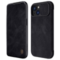 iPhone 15 Nillkin Qin Pro Flip Cover - Zwart