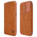 iPhone 15 Pro Max Nillkin Qin Pro Flip Cover - Bruin