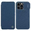 Nillkin Qin Pro Series iPhone 14 Pro Flip Cover - Blauw