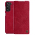 Nillkin Qin Series Samsung Galaxy S21+ 5G Flip Cover - Rood