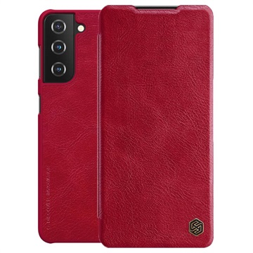 Nillkin Qin Series Samsung Galaxy S21+ 5G Flip Cover - Rood