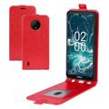 Nokia C200 Verticaal Flip Hoesje met Kaarthouder - Rood