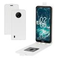 Nokia C200 Verticaal Flip Hoesje met Kaarthouder - Wit