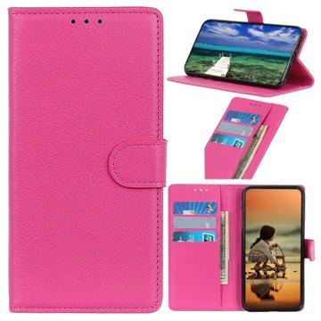 Nokia C21 Plus Portemonnee Hoesje met Magneetsluiting - Fel roze