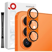 Samsung Galaxy S26 Northjo Volledige bescherming van mat metaal en gehard glas Beschermer voor de cameralens - Oranje