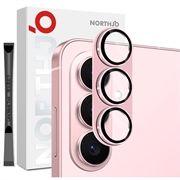 Samsung Galaxy S26 Northjo Volledige bescherming van mat metaal en gehard glas Beschermer voor de cameralens - Roze