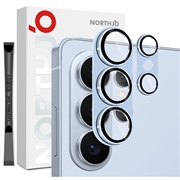 Samsung Galaxy S26 Ultra Northjo Volledige bescherming van mat metaal en gehard glas Beschermer voor de cameralens - Blauw