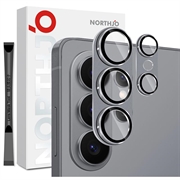 Samsung Galaxy S26 Ultra Northjo Volledige bescherming van mat metaal en gehard glas Beschermer voor de cameralens - Grijs