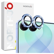 Samsung Galaxy Z Flip8 Northjo Glitter-cameralensbeschermer - Blauw