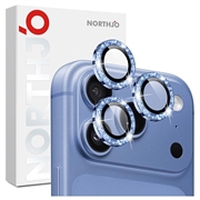 iPhone 18 Pro/18 Pro Max Northjo Glitter-cameralensbeschermer - Blauw