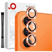 Samsung Galaxy S26+ Northjo Strass Camera Lens Beschermer Set - Oranje
