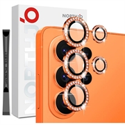Samsung Galaxy S26 Ultra Northjo Strass Camera Lens Beschermer Set - Oranje