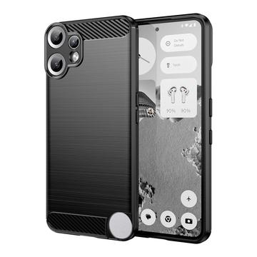 Nothing CMF Phone 2 Pro Geborsteld TPU Hoesje - Koolstofvezel