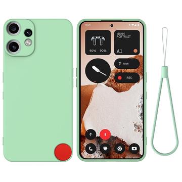 Nothing CMF Phone 2 Pro Vloeibare siliconen hoesje met polsbandje - Groen