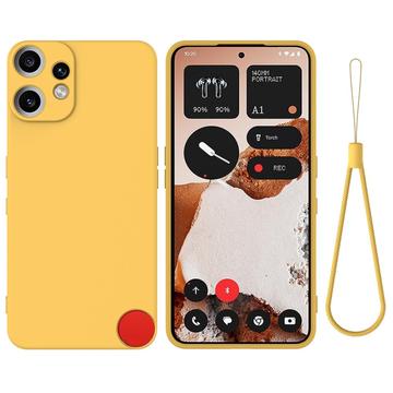 Nothing CMF Phone 2 Pro Vloeibare siliconen hoesje met polsbandje - Geel