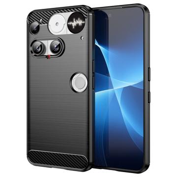 Nothing Phone (3) Geborsteld TPU Hoesje - Koolstofvezel