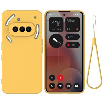 Nothing Phone (3a) Vloeibare siliconen hoesje met polsbandje