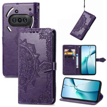 Nothing Phone (3a) Mandala Series Portemonnee-hoesje - Paars
