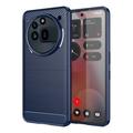 Nothing Phone (3a) Pro Geborsteld TPU Hoesje - Koolstofvezel