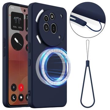 Nothing Phone (3a) Pro Liquid Siliconen Hoesje - MagSafe Compatibel - Donkerblauw