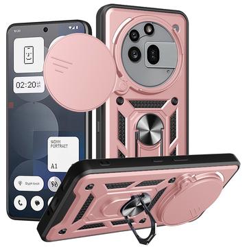 Nothing Phone (3a) Pro Roterende ring hybride hoesje met camera schild