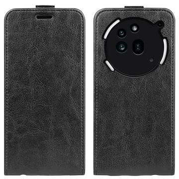 Nothing Phone (3a) Pro Verticale Flip Hoesje met Kaartsleuf - Zwart
