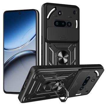 Nothing Phone (3a) Roterende ring hybride hoesje met camera schild