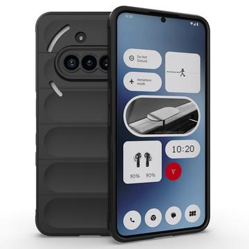Nothing Phone (3a) Rugged TPU Hoesje - Zwart