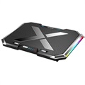 Nuoxi Q8 RGB Laptop Afkoel Pad & Desktop Standaard - Zwart
