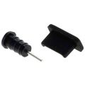 OTB Antistof Plug Set - USB 3.1 Type-C, 3.5mm Poort - Zwart