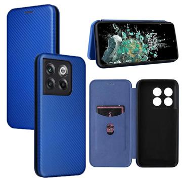 OnePlus 10T/Ace Pro Flip Cover - Koolstofvezel - Blauw