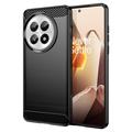 OnePlus 13 Geborsteld TPU Hoesje - Koolstofvezel - Zwart