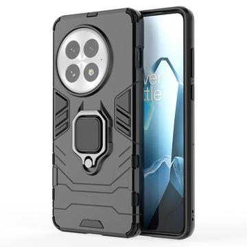 OnePlus 13 Hybride Hoesje met Ring Houder - Zwart