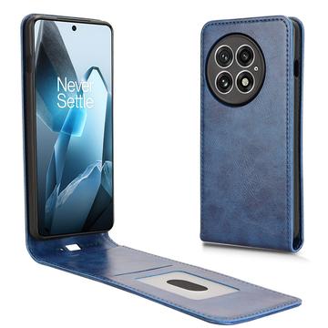 OnePlus 13 Verticale Flip Hoesje met Kaartsleuf - Blauw
