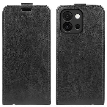 OnePlus 13T Verticale Flip Hoesje met Kaartsleuf - Zwart