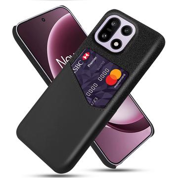 OnePlus 15 KSQ Hoesje met Kaartenzak - Zwart