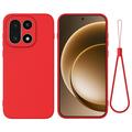 OnePlus 15 Vloeibare siliconen hoesje met polsbandje - Rood