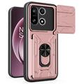 OnePlus 15 Roterende ring hybride hoesje met camera schild - Rose Gold