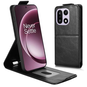 OnePlus 15 Verticale Flip Hoesje met standaard - Zwart