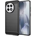 OnePlus Ace 5/5 Pro/13R Geborsteld TPU Hoesje - Koolstofvezel - Zwart