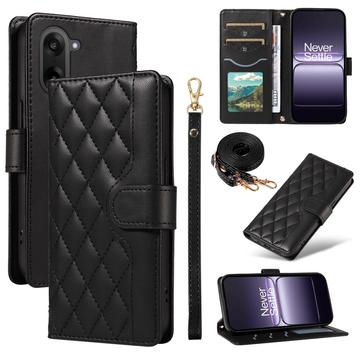 OnePlus Ace 5 Racing/Nord CE5 Luxe Gewatteerd Portemonnee Hoesje - Zwart