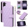 OnePlus Ace 5 Racing/Nord CE5 Luxe Gewatteerd Portemonnee Hoesje - Paars