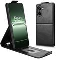 OnePlus Ace 5 Racing/Nord CE5 Verticale Flip Hoesje met standaard - Zwart
