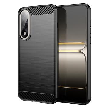 OnePlus Ace 5 Ultra/Nord 5 Geborsteld TPU Hoesje - Koolstofvezel - Zwart